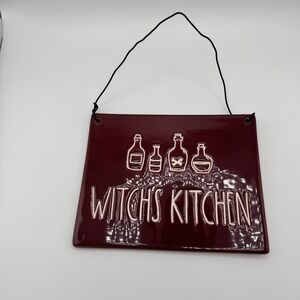 Rae Dunn Halloween Witch's Kitchen LL Ceramic Sign Wire Hanger by Magenta